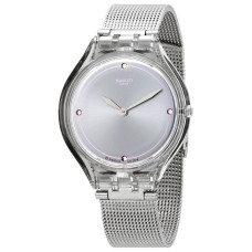 Swatch SKINSTONES SVOK105M – Unisex Ρολόι με Ανθρακί Καντράν και Μεταλλικό Μπρασελέ